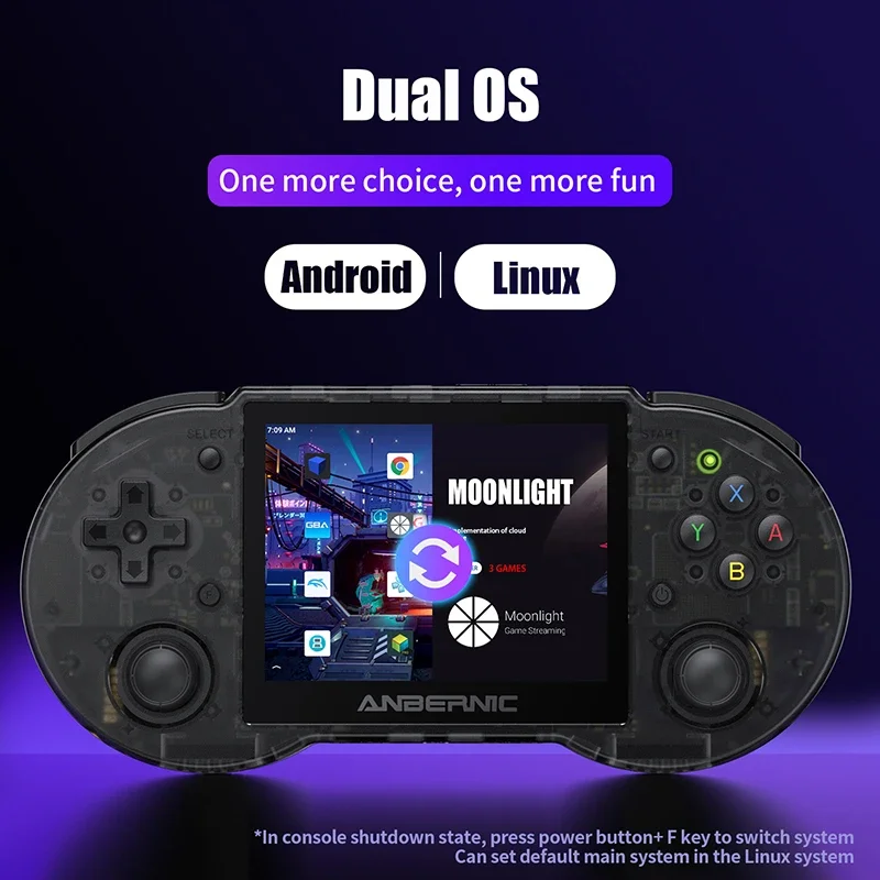 RG353P Handheld Game Console , Support 5G WiFi 4.2 Bluetooth Dual OS Android 11 , Linux System RK3566 Chip Built-in 64G SD Card