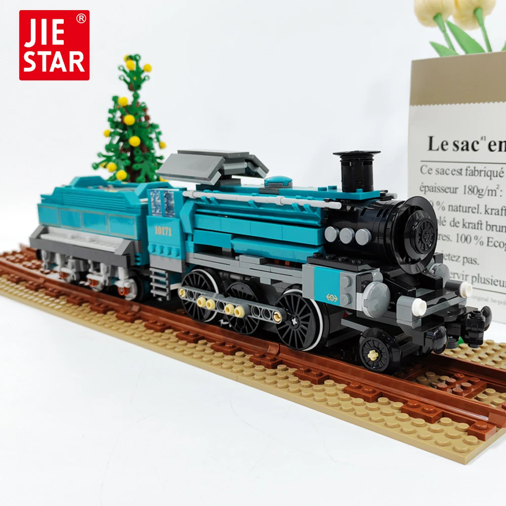 

59020 Jiestar идеи высокотехнологичный паровой поезд 1031 шт. техническая модель строительные блоки для мальчиков Игрушки Подарки на день рождения Рождество подарок