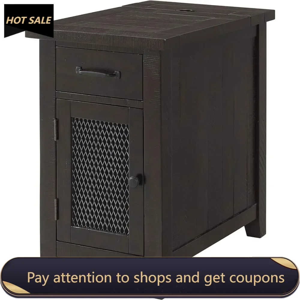 Rustic Chairside Table Espresso Freight Free Home Furniture Side Tables Basses Coffee Table for Living Room Chairs Night Stand