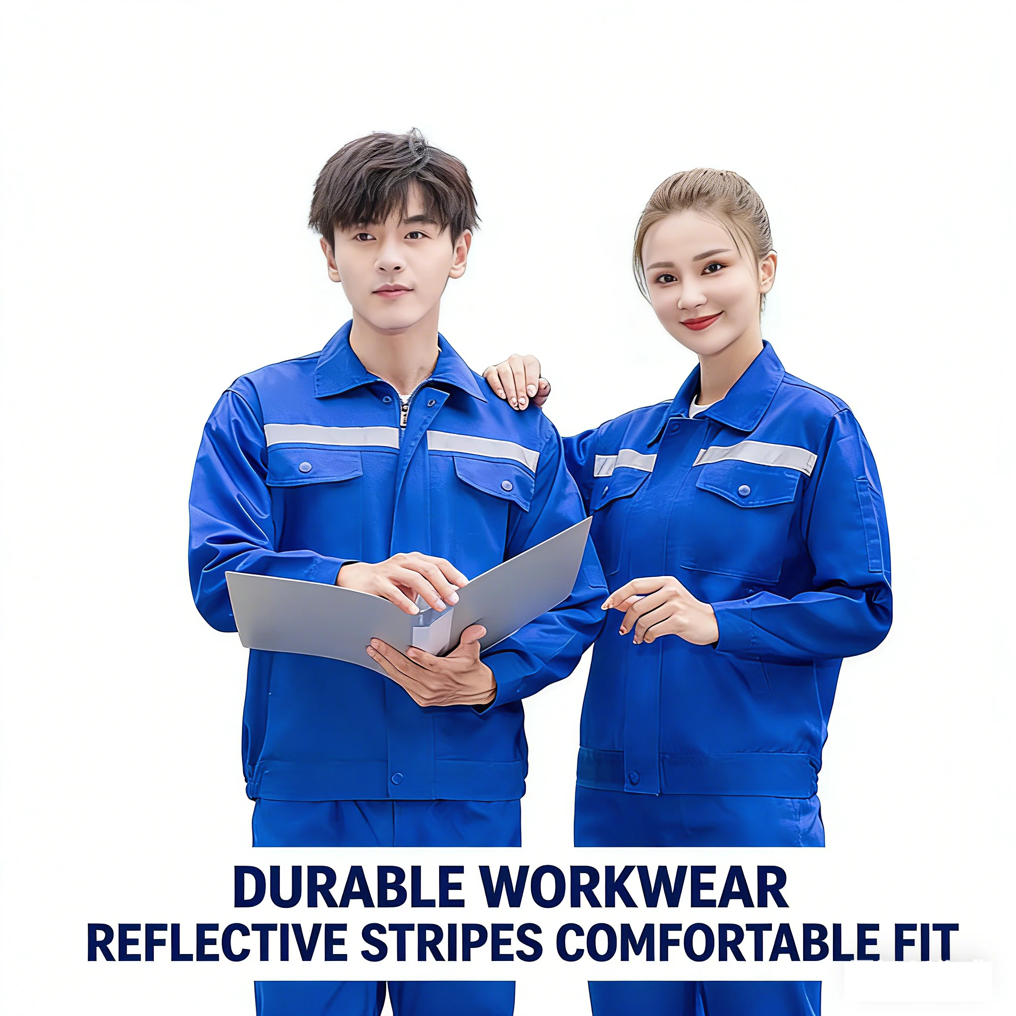 Hi vis work clothing set for men women auto repairman coal miner mechanic working coveralls wear resistant factory workshop suit