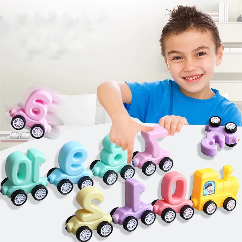 Набор игрушек для детей, магнитный цифровой поезд, головоломка, пластиковый набор поездов для малышей, поезд с цифрами, обучающие развивающие игрушки, подарок