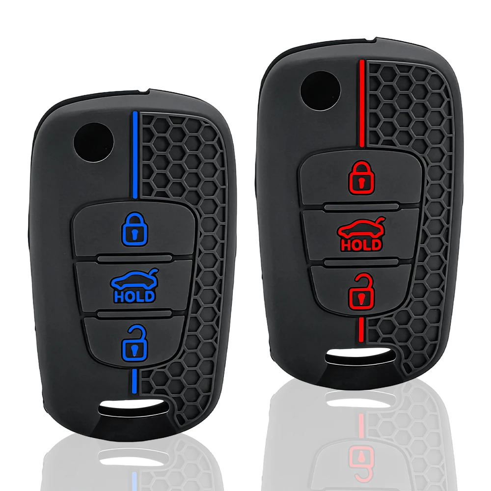 Silicone Key Case Cover For Kia Soul Venga Picanto Rio Sorento Ceed Sportage For Hyundai i20 i30 Veloster ix20