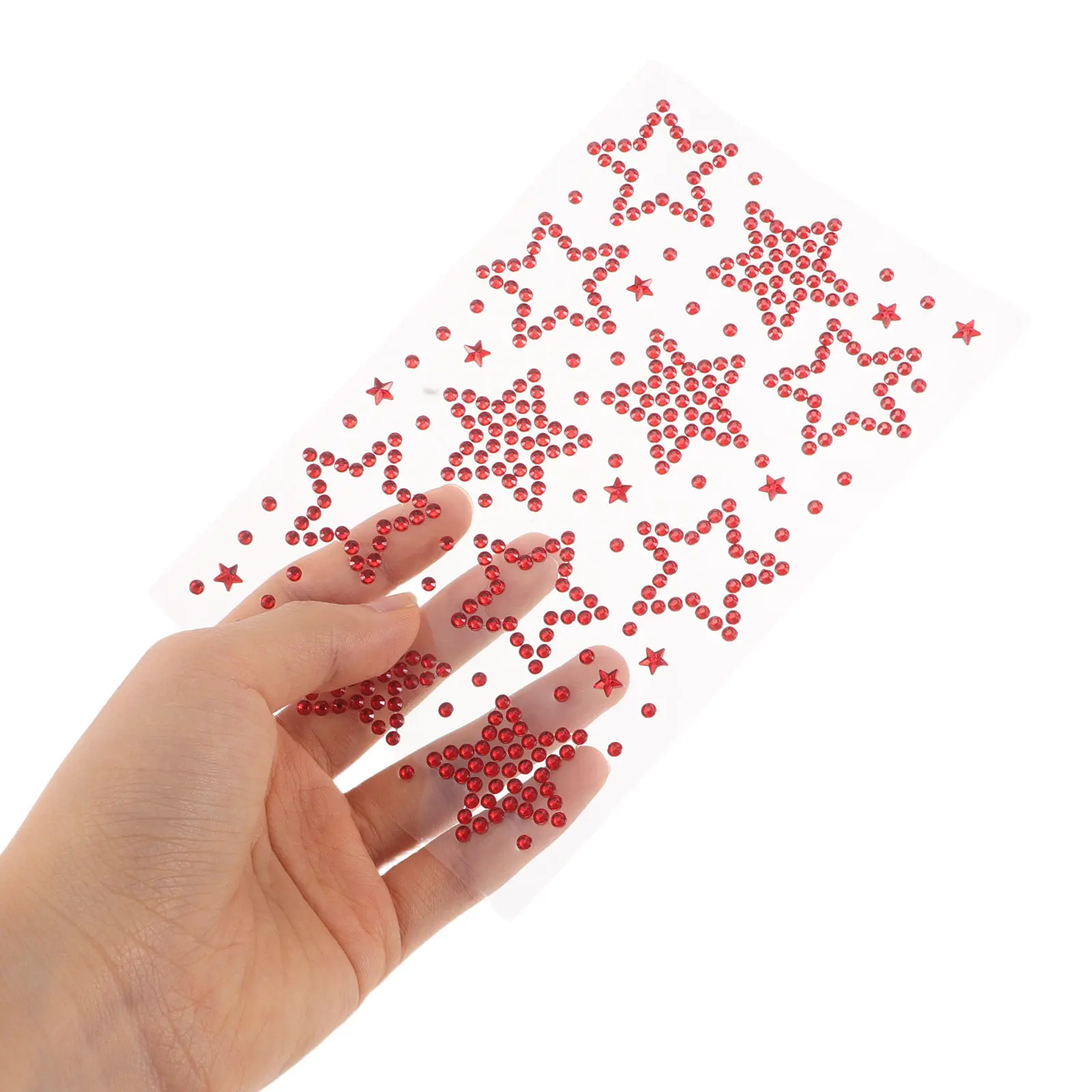 

6 Sheets Self-Adhesive Face Rhinestones Stickers Resin Glitter Crystal Gems for Makeup Festival Wedding Nail Art DIY Crafts