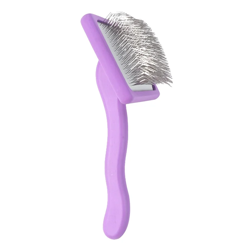 NEU-Pet Slicker Brush Slicker Brush zum Entfernen loser Haare, Verwicklungen und Knoten Beste Pflegebürste für professionelle Haustier-Hundekamm Pur