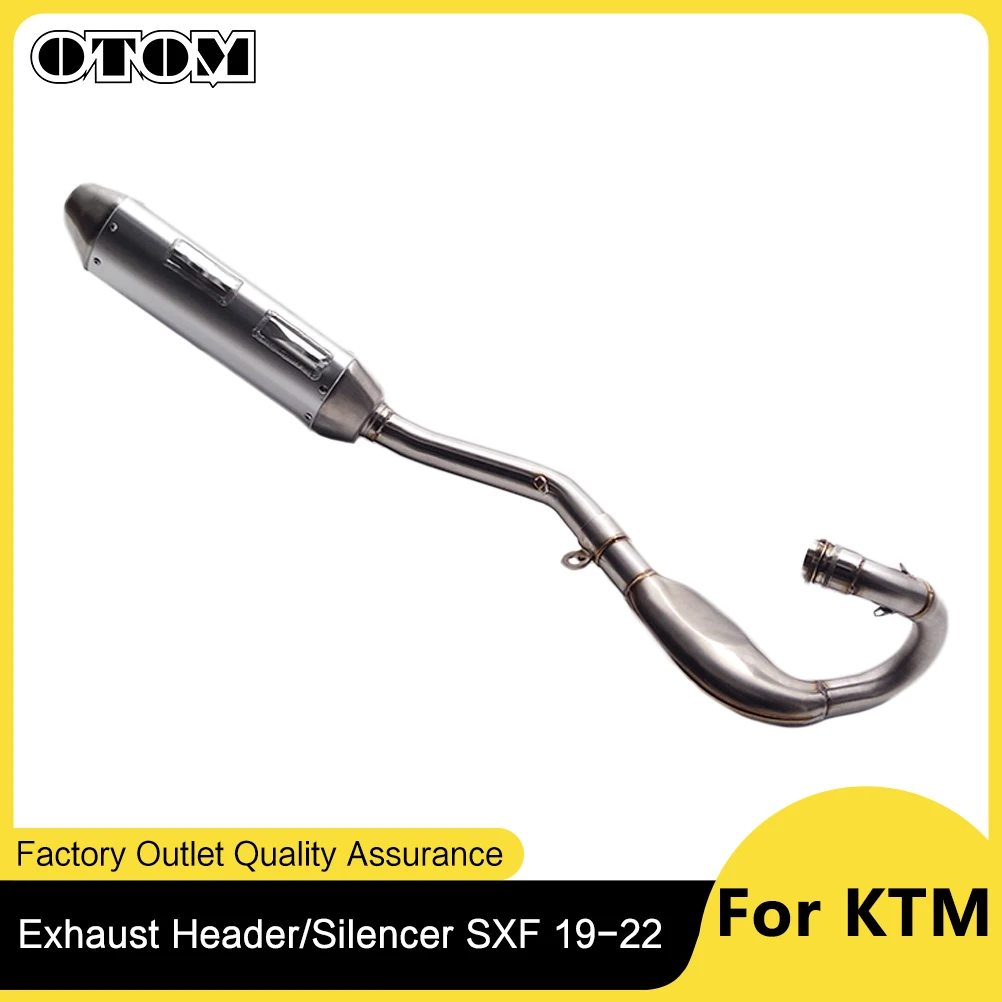 

OTOM 2023 Motorcycle Exhaust Pipe Muffler Systems Silencer Escape Link Pipe Tailpipe Middle Pipe For KTM SXF XCF 250 350 450 RC4