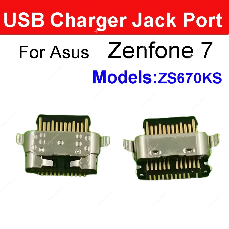 Charging USB charger port For ASUS Zenfone 7 ZS670KS charging dock socket USB jack slot connector Replacement Parts