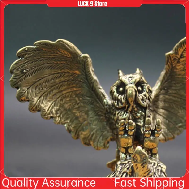 

Фигурка совы, миниатюрный чай, поделки для домашних животных, настольные украшения, аксессуары для домашнего декора с животными, подарок-AB52