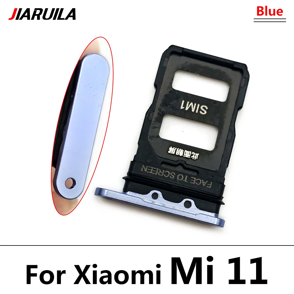 Card Tray Holder SIM For Xiaomi Mi 11 Lite Mi 11 Pro Card Micro SD SIM Card Slot Adapter Smartphone Replacement Parts