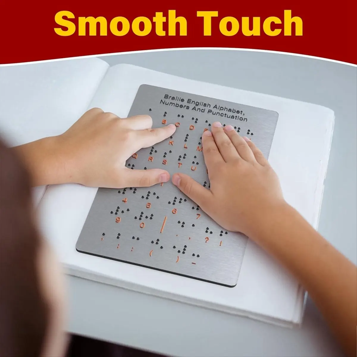 

Braille Alphabet Board,Raised Dots, Numbers & Punctuation Braille Learning for Beginners, Education Gifts