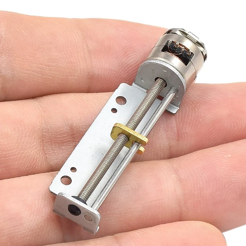 1PC 2-Phase 4-Wire Mini 10mm Stepper Stepping Motor 32mm Stroke Linear Actuator Precision Linear Screw Slider Nut 18 Degree