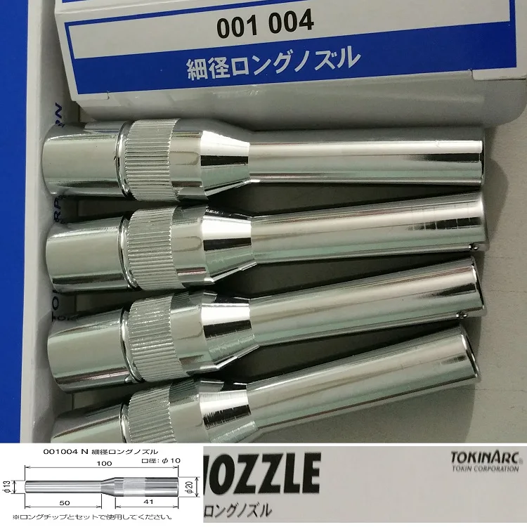 10PCS Model 001004 TOKINARC Supply Yaskawa, Robot Welding Torch, Long Step, Fine Diameter, Long Nozzle