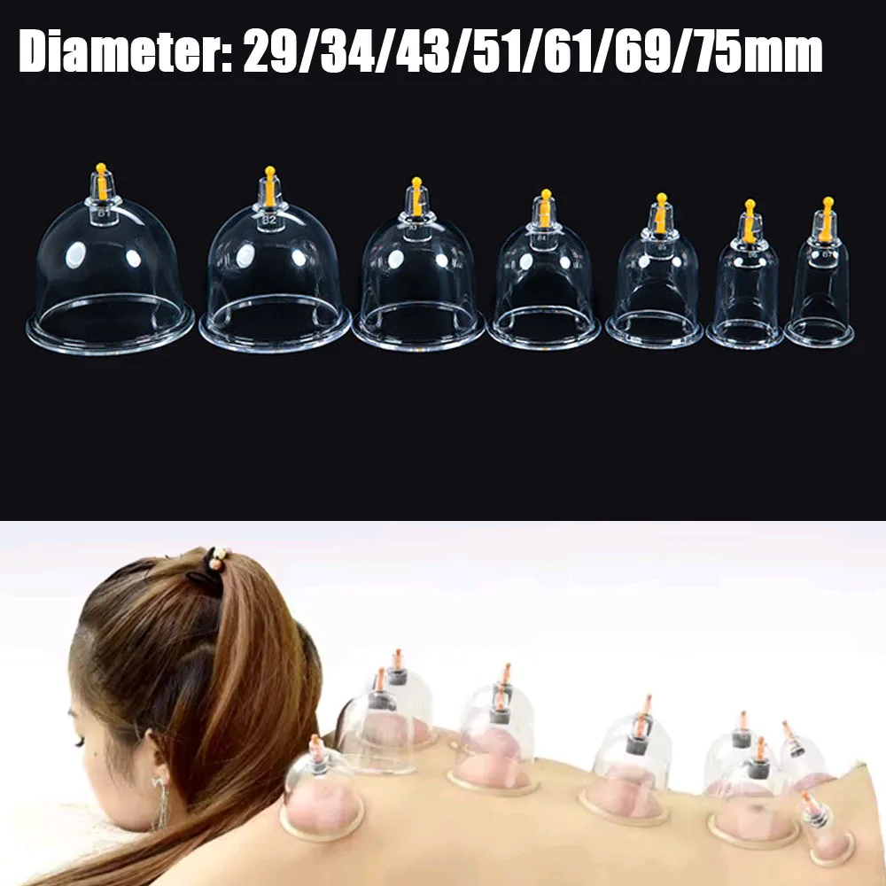 1pc Vacuum Cupping Massage Jar Cans Chinese Medicine Body Cup Body Detox Anti Cellulite Therapy Cans Healthy Care Slimming Jar