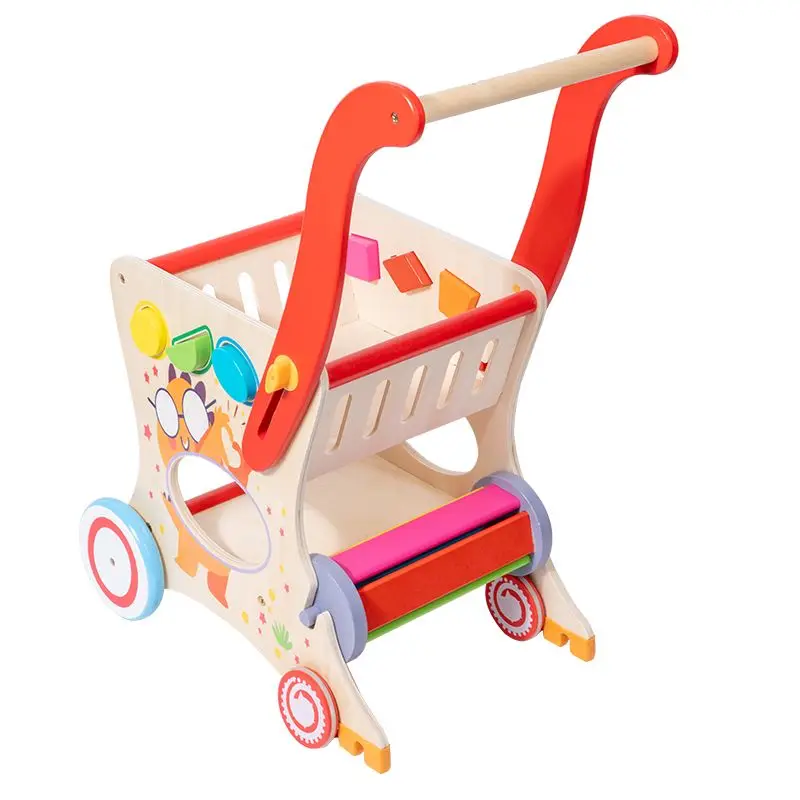 Kinder Walker Kinderwagen Kleinkind Baby Walker neue Baby Push Walker Holz 1 bis 3 Jahre altes Spielzeug