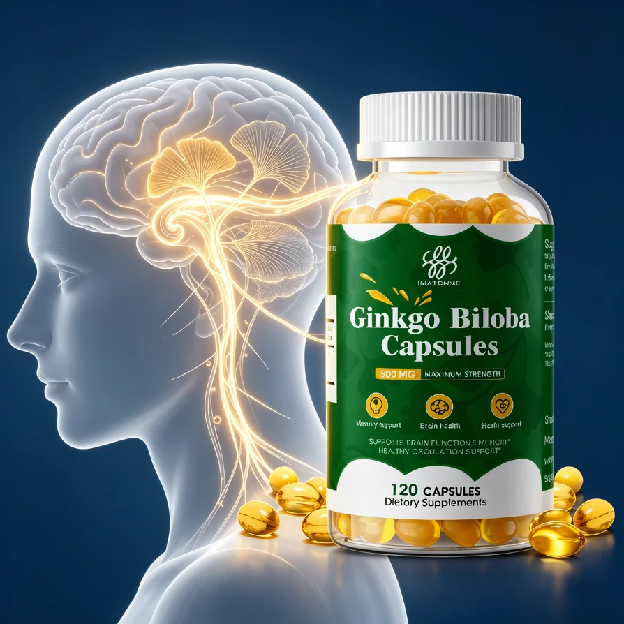 Ginkgo Biloba Extra Strength Supports Brain Function & Memory Support, 120 Vegetarian Capsules, Herbal Supplement