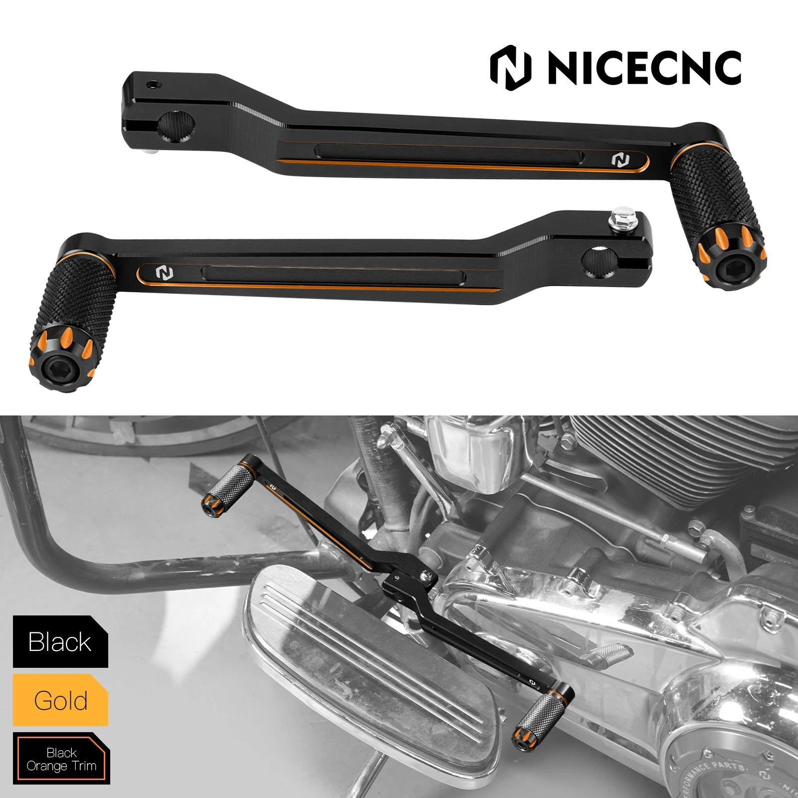 For 2018-2024 Harley Fat Boy 114 FLFBS Heel Toe Shifter Extended Shift Levers for Harley Road King FLHR Street Glide FLHX FLHXS