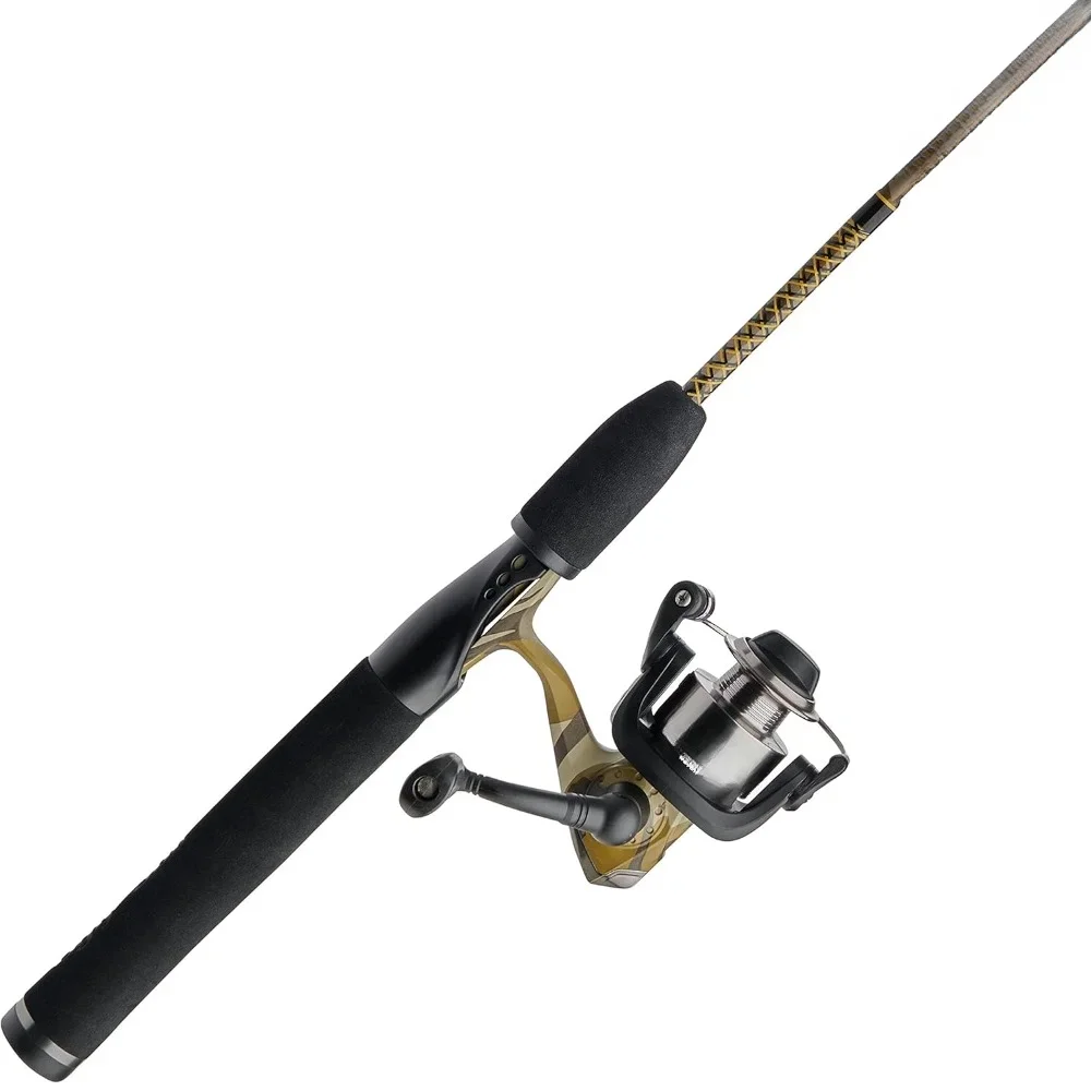 

5’ Spinning Fishing Rod and Reel Spinning Combo, Ugly Tech Construction with Clear Tip Design, 5’ 2-Piece Rod Fishing Equipment