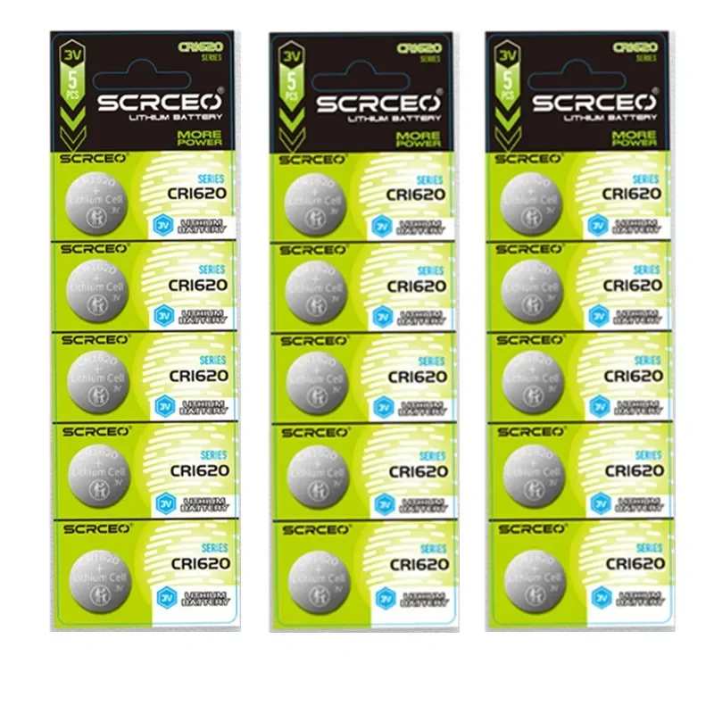 2-100PCS CR1620 3V Lithium Button Battery DL1620 BR1620 Compatible for Watch Key Fob Calculator Car Remote Remote Control Toys