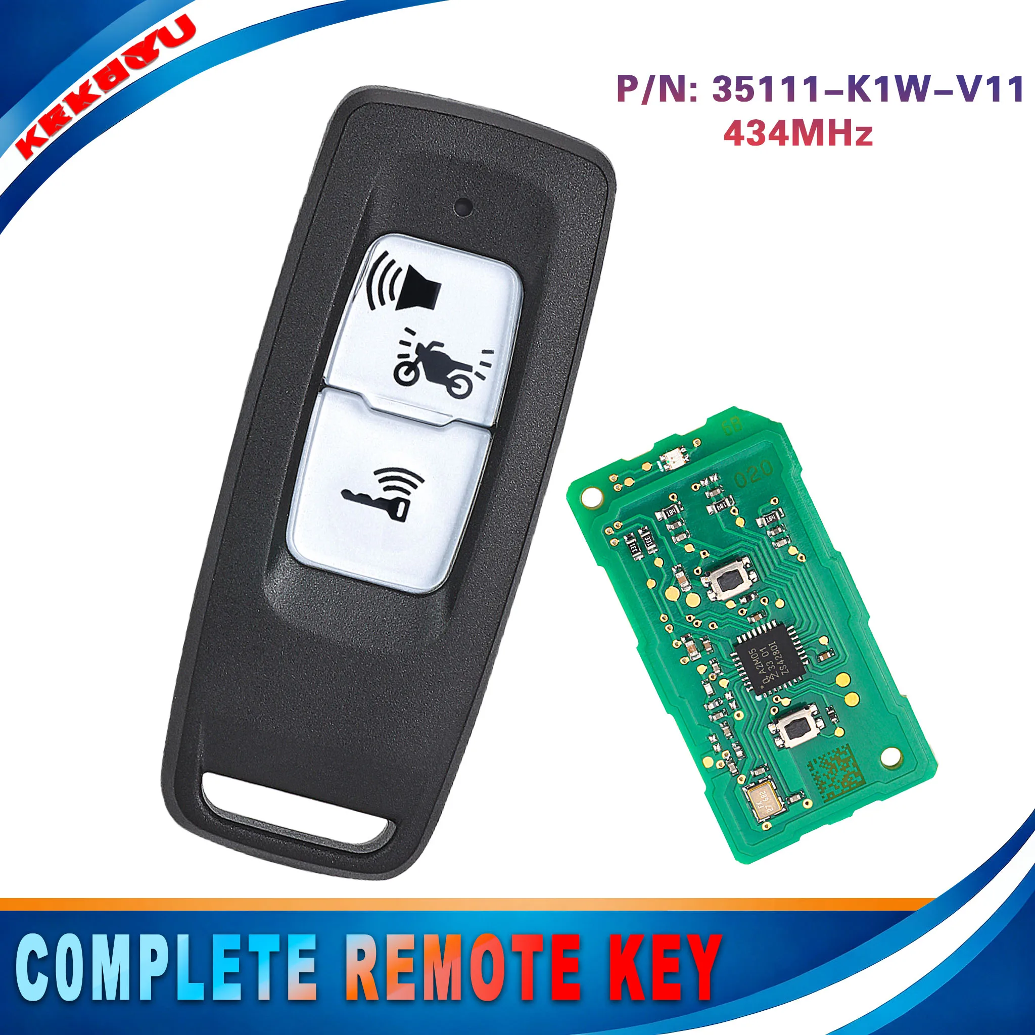 KEYECU for Honda PCX160 2021‑2024 SCU Code Smart Remote Key Fob 2 Button K1W-V11 434MHz ID47