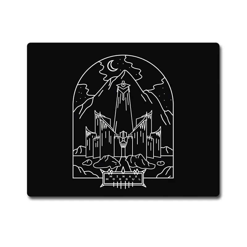 Lotrs Symbol of Minas Morgul Minas Ithil Printed Anti-slip Rubber Pad Office Cup Coaster Party Favor Gifts 220x180x3mm