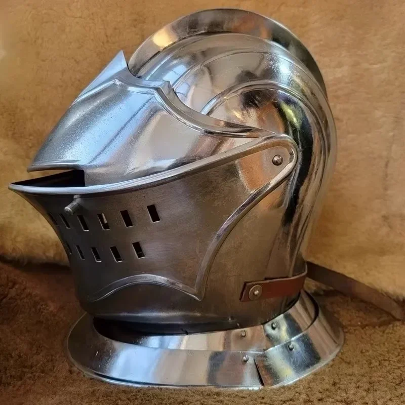 Superior Knight Helmet, Wearable Black Souls Metal Armor Pocket