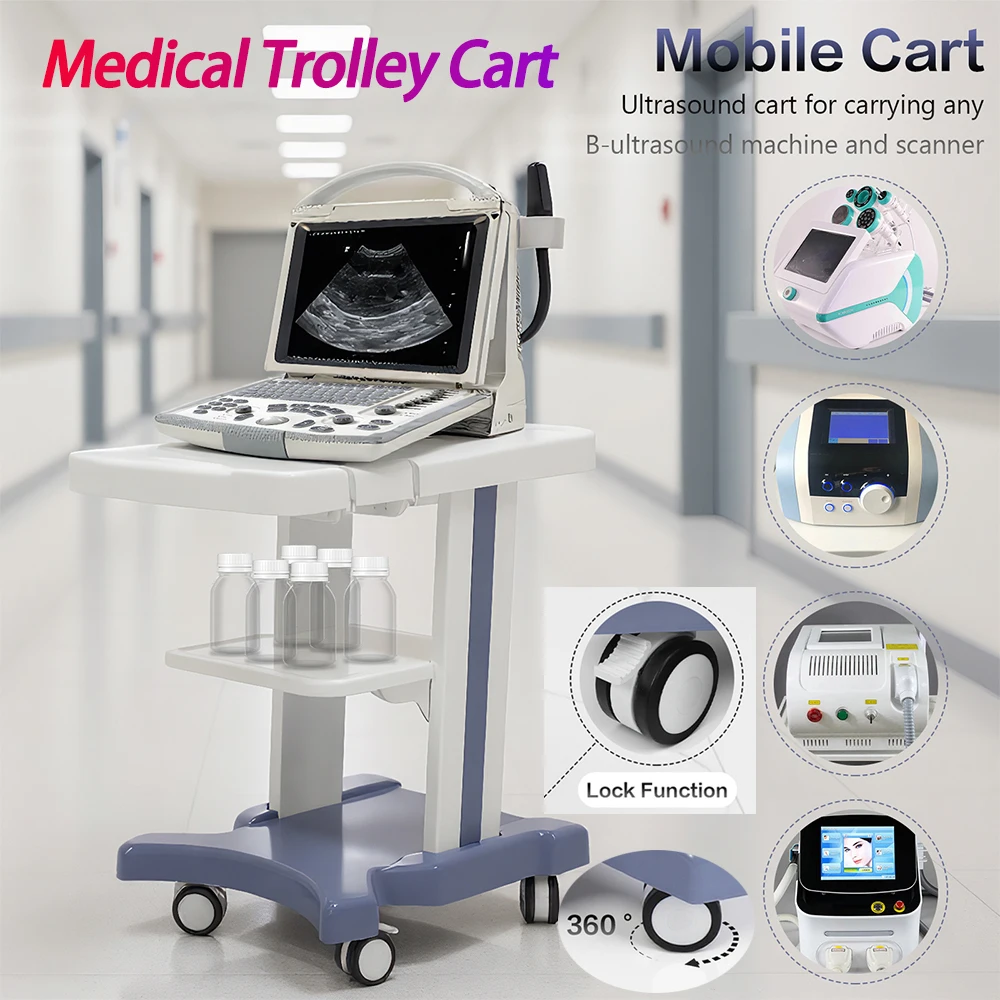 Poste de travail Mobile avec roues, chariot à ultrasons Mobile, chariot utilitaire de stockage de beauté pour système de Scanner d'imagerie par ultrasons