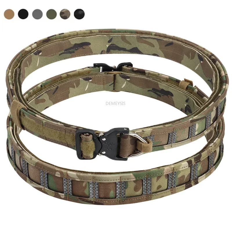 

3 in 1 Tactical Belt Shooting Combat Training Waist Belts Quick Release Outdoor Hunting Molle Wargame Paintball Waistband