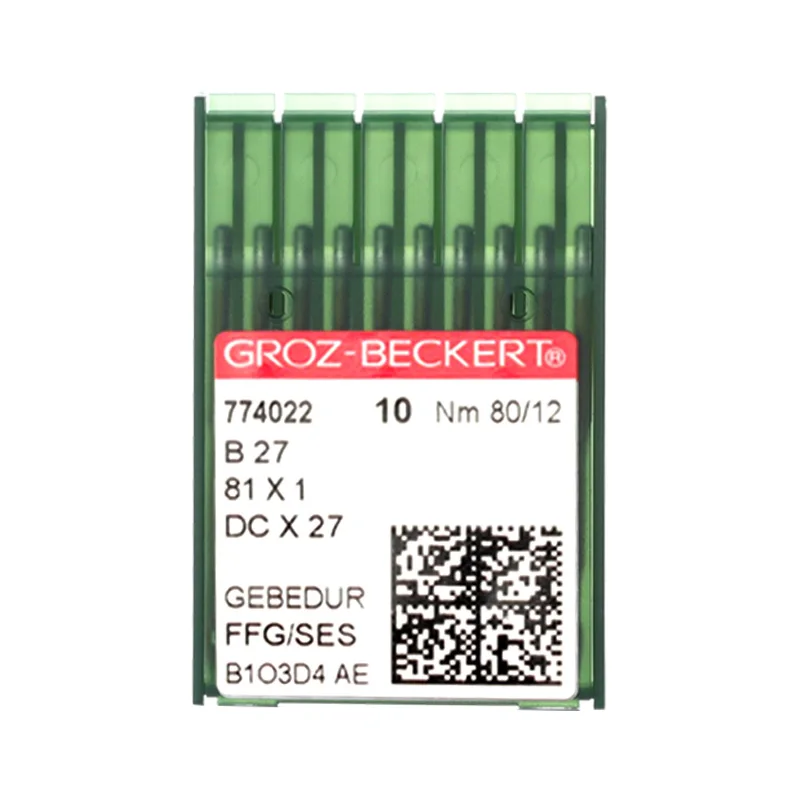 100 PCS Overlock Sewing Machine Needles GROZ-BECKERT DCX27 (B27)  81X1  DCX1 GEBEDUR Heat Proof Titanium Needle  55   60   65