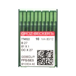 100 PCS Overlock Sewing Machine Needles GROZ-BECKERT DCX27 (B27)  81X1  DCX1 GEBEDUR Heat Proof Titanium Needle  55   60   65