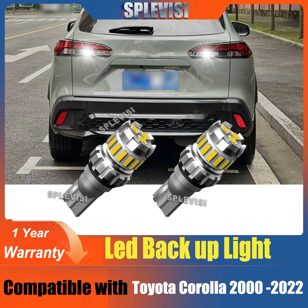 

2x W16W LED 3030 4014 Chips Backup Reverse Light For Toyota Corolla 2000 2001 2002 2003 2004 2005 2006 2007 2008 2009 2010-2022