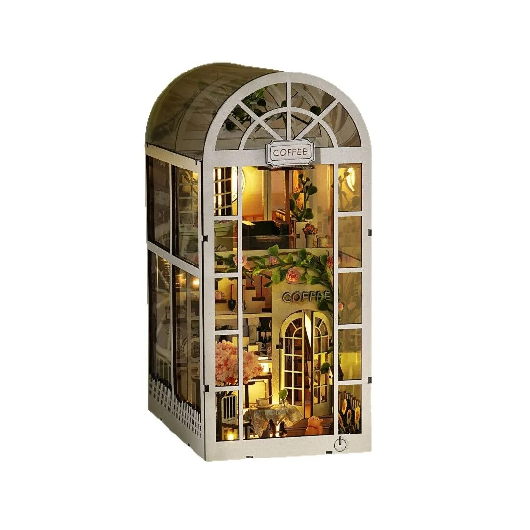 DIY المقصورة أشعة الشمس القهوة زهرة غرفة كتاب حامل نموذج ديكورات منزلية الحرف اليدوية بنة التجمع هدية