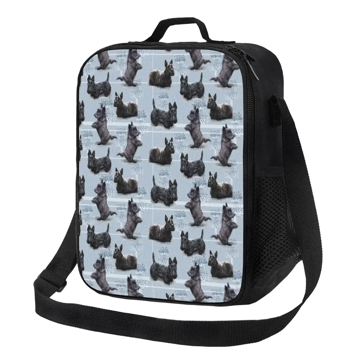 

The Scottish Terrier Insulated Lunch Tote Bag for Scottie Dog Tartan Skye Resuable Cooler Thermal Food Lunch Box Outdoor