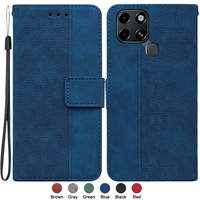 For Infinix Smart 6 Smart6 X6511B Leather Case on Etui Infinix Smart 6 Case Fashion Magnetic Geometric Textile Wallet Book Cover