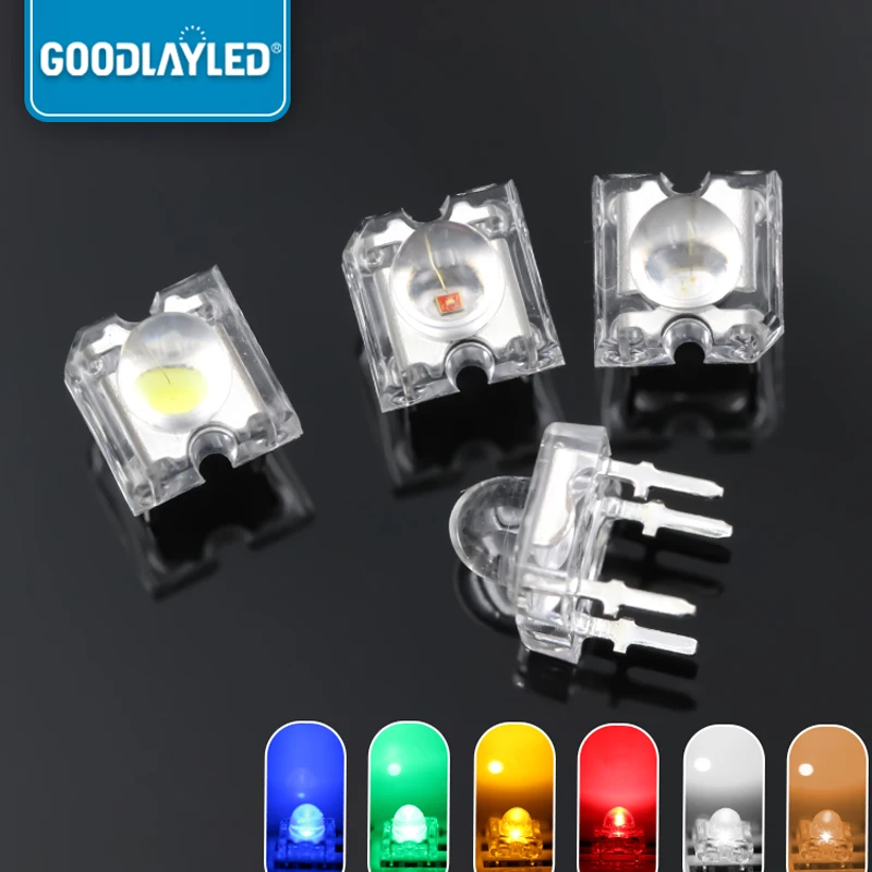 1000PCS 5MM Bullet Point Piranha LED Four Leg LED Lamp Beads for Automobile