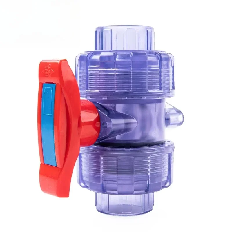 

2026 New Design Popular Valve Plumbing Accessories Double True Union Ball Valve Transparent Ball Valve Universal Base