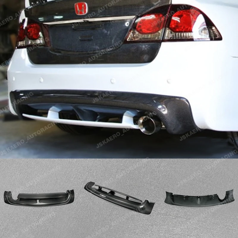 

For Honda 06-11 FD2 Civic Carbon Fiber Rear Bumper Diffuser Spoiler Wing Lip