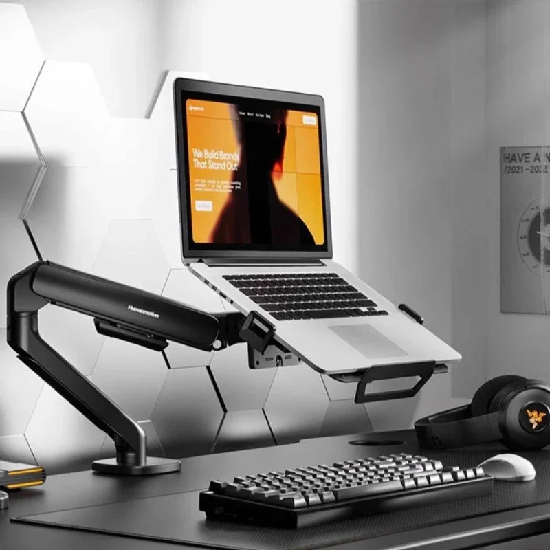 Secondary Screen Monitor Arm Durable Smooth Operation Visual Tilt Adjust Stable Portable Large Screen Desktop Bracket