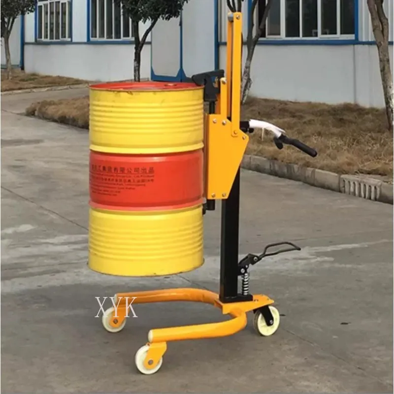Hydraulic Drum Handler Manual 200L Steel Plastic Dual Use Eagle Jaw Low Profile Loading Unloading Truck