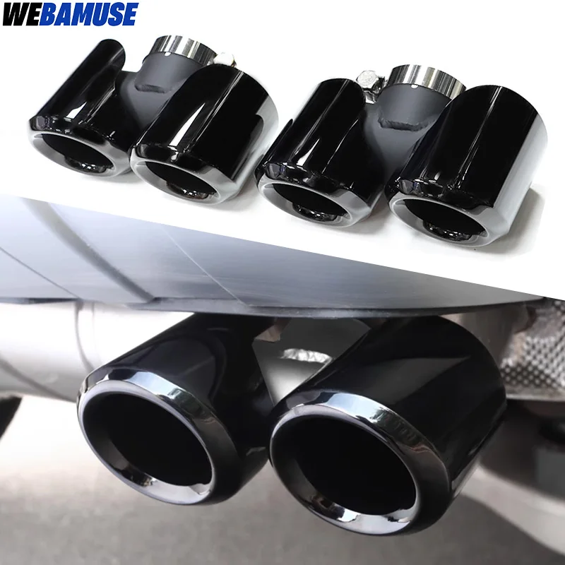 For Land Rover Defender 90 110 2020-2024 Exhaust Tailpipe Upgrade High Grade 4 Outlet Round Stainless Steel Muffler Nozzle