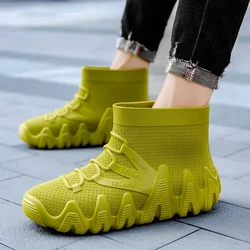 Ankle Boot Waterproof Men Rubber Shoes Work and Safety Galoshes Husband Fishing Man Water Boots PVC Rainshoes Non Slip Footwear