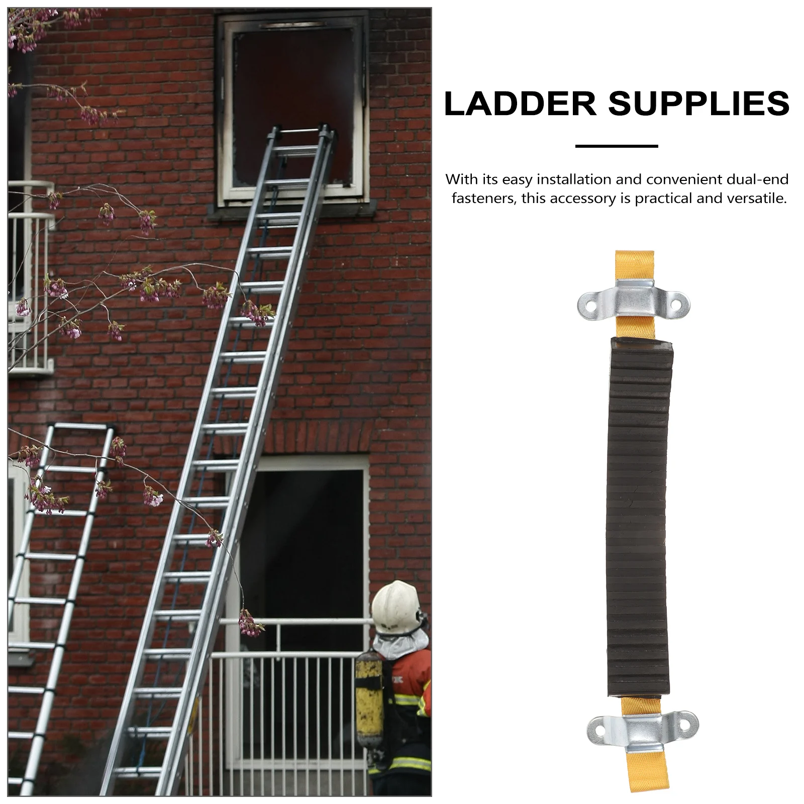 

AntiSlip Pad Accessories Stabilizer Telescopic Ladder Supplies Mat Head Cover Pole Attachment Black Round Safety Replacement