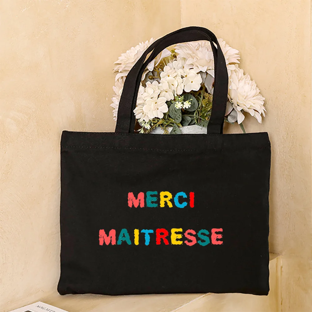 A Great Mistress Is Hard To Find Impossible To Forget Canvas Tote Bag Thank You Mistress Reusable Shopping Bags End of Year Gift