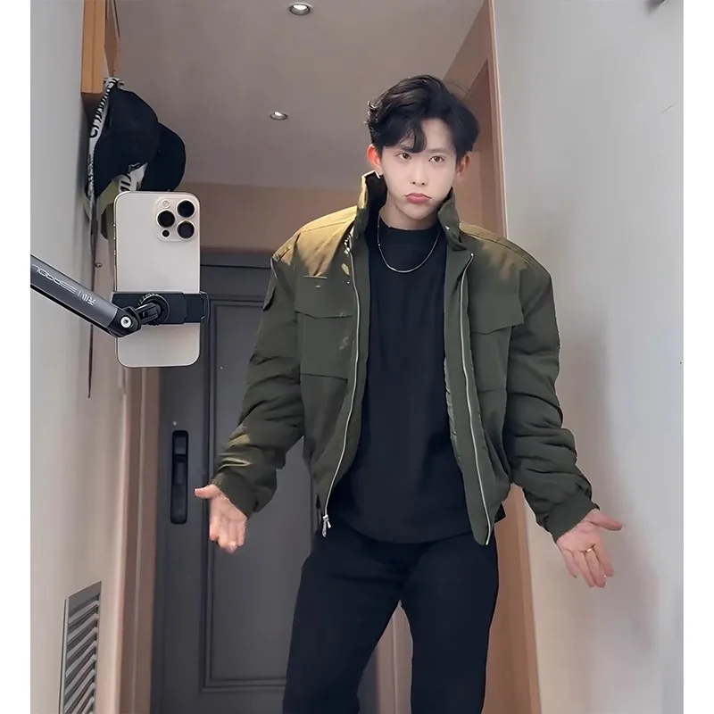 

Bomber Light Cavalry Stand Collar Workwear Jaet Men's Spring Autumn Cleanfit Silhouette ort Flight Cotton Garment