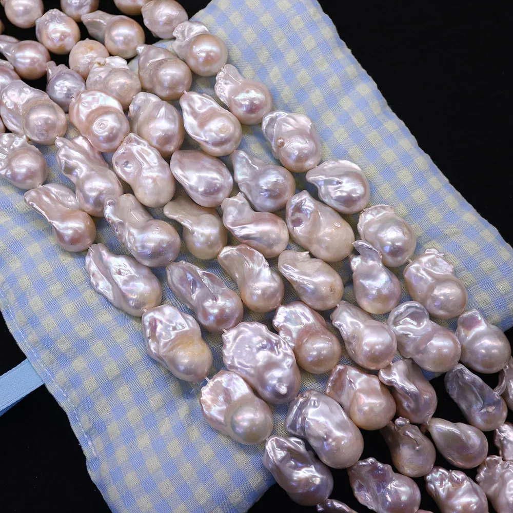 Tail Shape Large Baroque Pearl Bead Irregular Natural Freshwater Pearl Straight Hole Loose Bead Jewelry Accessory 1strand Supply