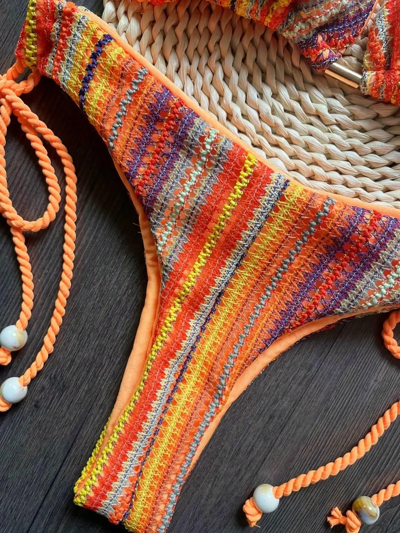 RUOTONGSEPT 2025 섹시한 땋은 로프 스트랩 비키니 세트 새로운 수영복 여성 수영복 푸시 업 브라질 수영복 비치 Biquinis