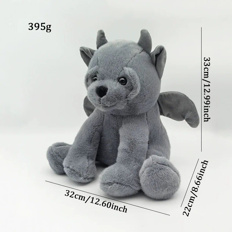 Pluszowy Miś Gargoyle - Mityczny Stróż, Pluszak z Rogami i Skrzydłami, Kolekcjonerska Lalka Pluszowa dla Dzieci i Dorosłych