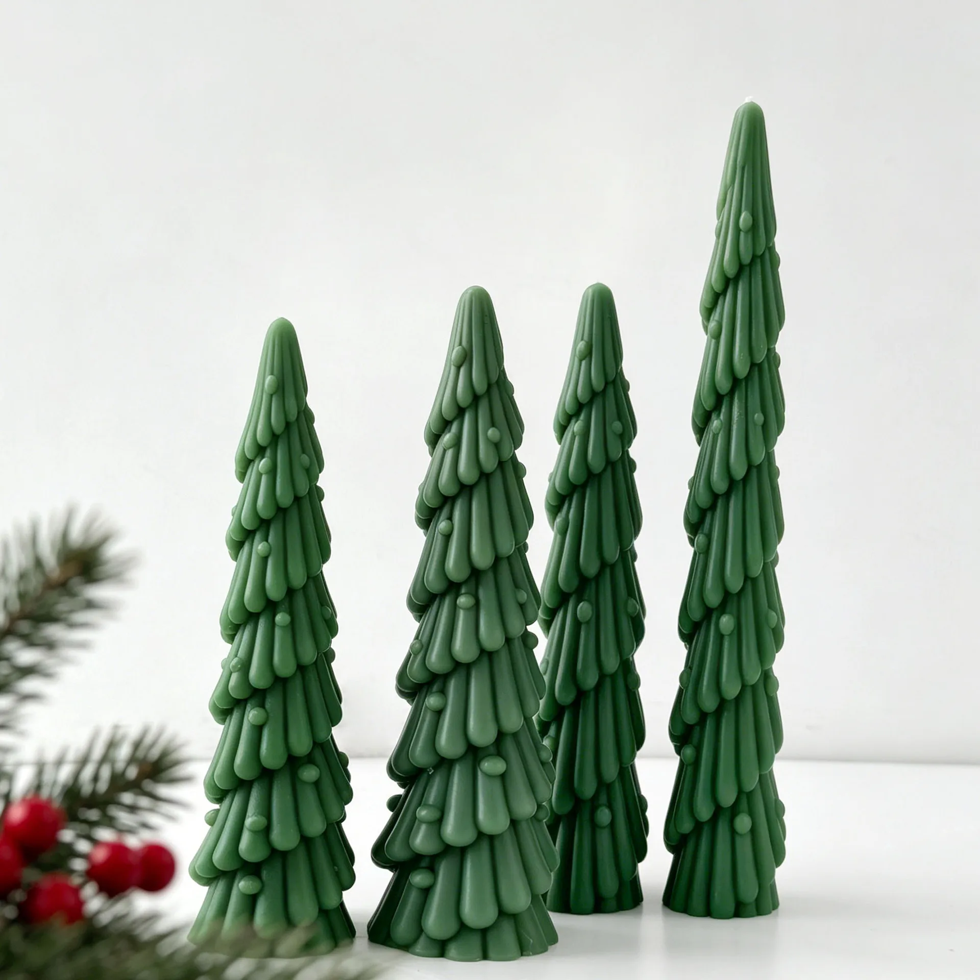 Candle Making Supplies - DIY Lange Stabförmige Weihnachtsbaum-Kerzenform Handgemachte Aroma-Kerze
