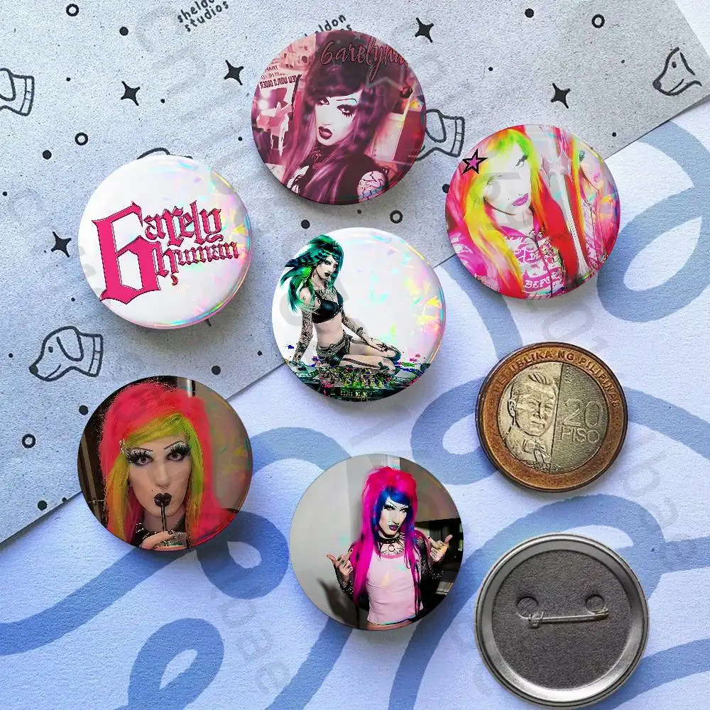 

6arelyhuman Pins 58mm Cute Cartoon Badge Handmade Brooches for Backpack Accessories Jewelry Gifts