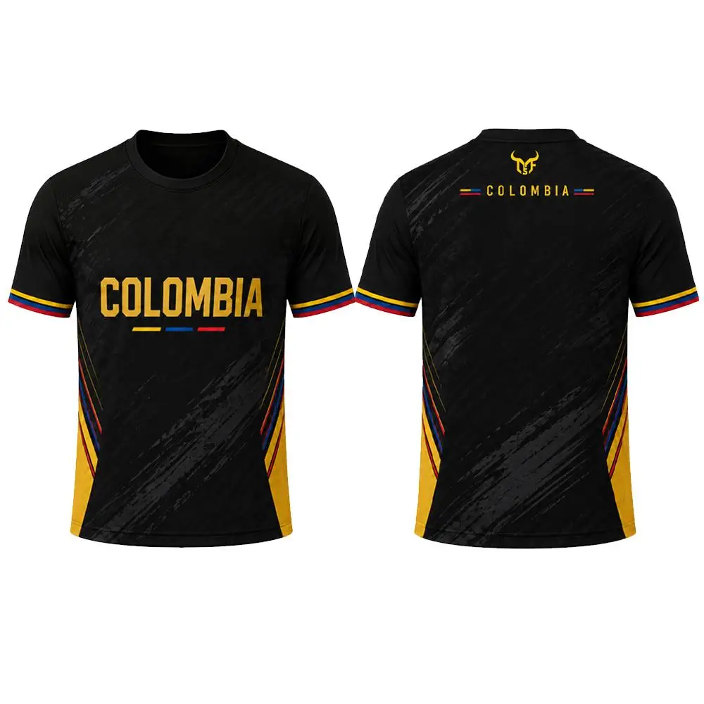 Colombia Flag 3D Print T-shirt Summer Outdoor Sports Quick Dry Breathable Football Jersey Men Women Street Fashion Casual Tops image 3