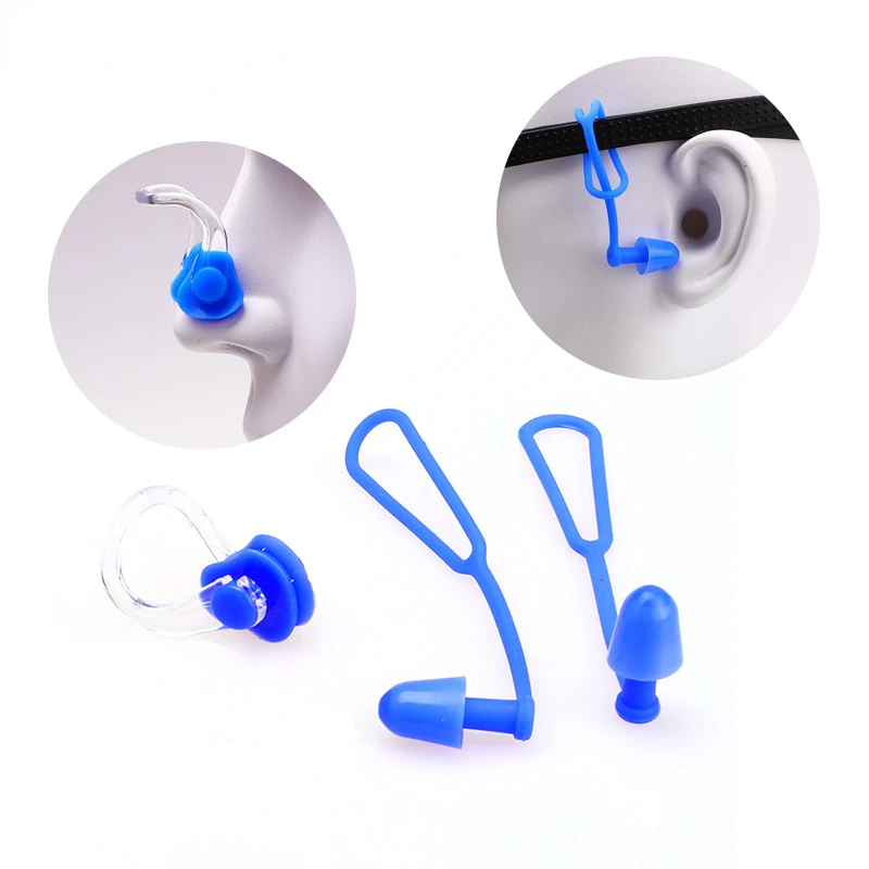 

Swimming Earplugs Waterproof Nose Clip Prevent Water Noise Reduction Protection Ear Plug Soft Silicone Swim Dive Supplies