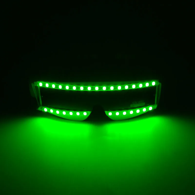 

Светящиеся модные очки в стиле киберпанк в темноте, светящийся неоновый реквизит, флуоресцентные светящиеся принадлежности для ночного шоу